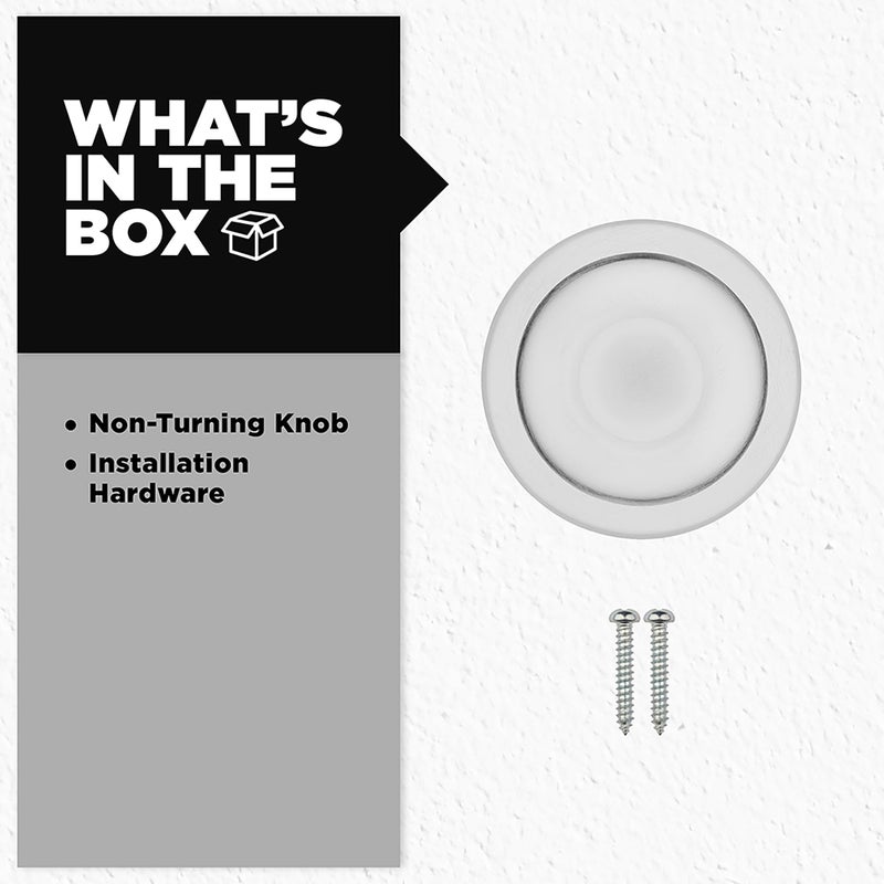 Kwikset Tylo Dummy Door Knob, Single Sided Handle for Closets, French Double Doors, and Pantry, Satin Chrome Non-Turning Interior Push/Pull Door Knob - Image 5